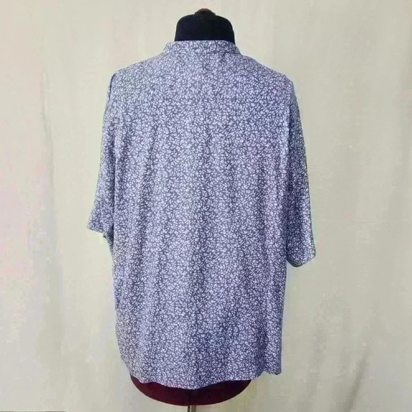 Versatile 2-Piece MJ Carroll Small Print Periwinkle Spring/Summer Top Set Large - Picture 4 of 13